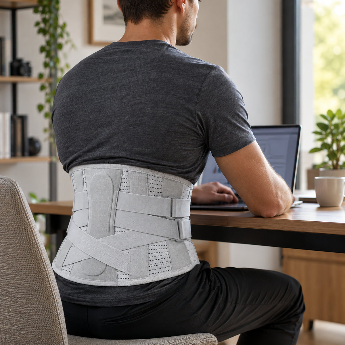 Rugbrace met baleinen en verstelbare compressie