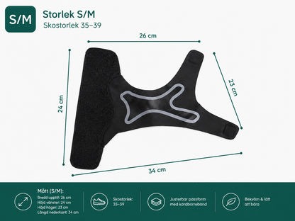 Chevillère stabilisatrice avec compression et sangle réglable