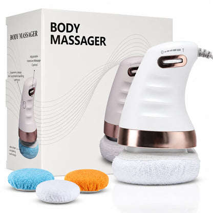 Appareil de massage à la cellulite avec housses de massage interchangeables et intensité réglable.