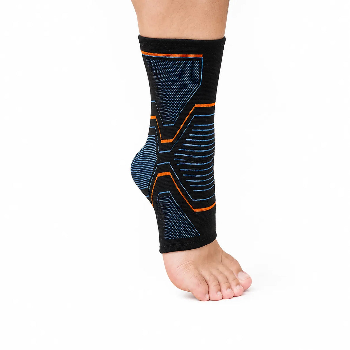 Chaussette de compression pour fasciite plantaire offrant soutien ciblé, stabilité et compression de la cheville, du talon et de la voûte plantaire.