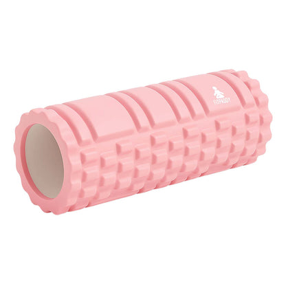 Fitpaddy massagerulle Pink Edition liggande, med strukturerad yta