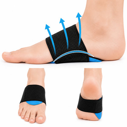 Soutien de voûte plantaire réglable avec coussin en gel offrant un soutien à la voûte plantaire et la soulageant en marchant et en position debout.