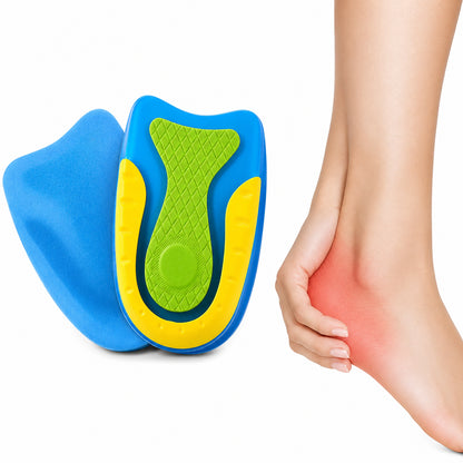 Coussinets de talon en gel offrant amorti et soulagement en cas d'épine calcanéenne, de douleur au talon et de charge sur le talon.
