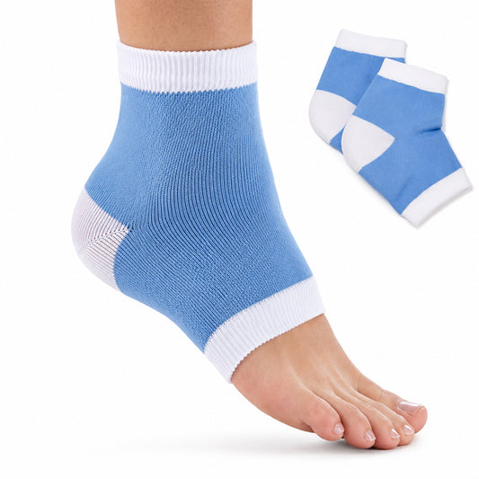 Chaussette de compression pour épine calcanéenne avec soutien doux pour le talon et la cheville.