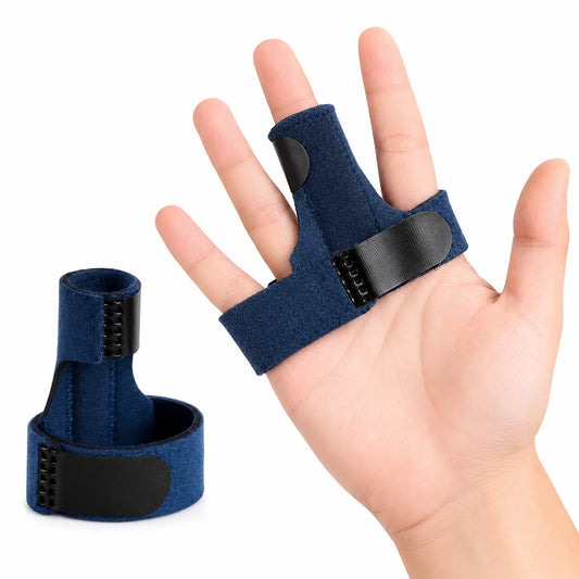 Justerbar fingerskena med aluminiumstöd som stabiliserar fingret och ger stöd vid skador, stukningar och återhämtning.