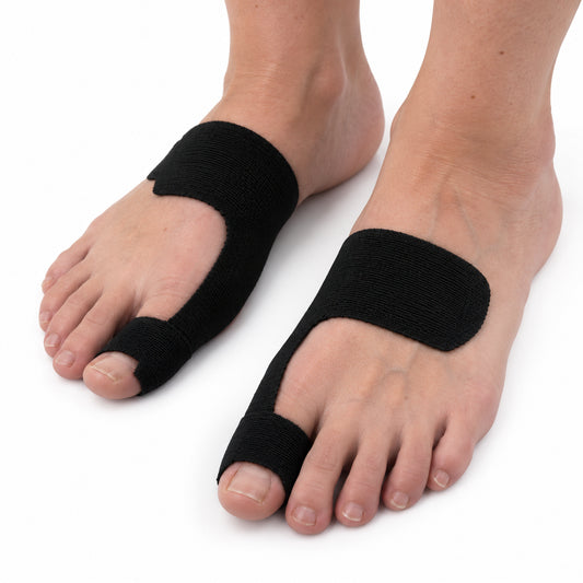 Texte alternatif : correcteurs d'hallux valgus aux deux pieds