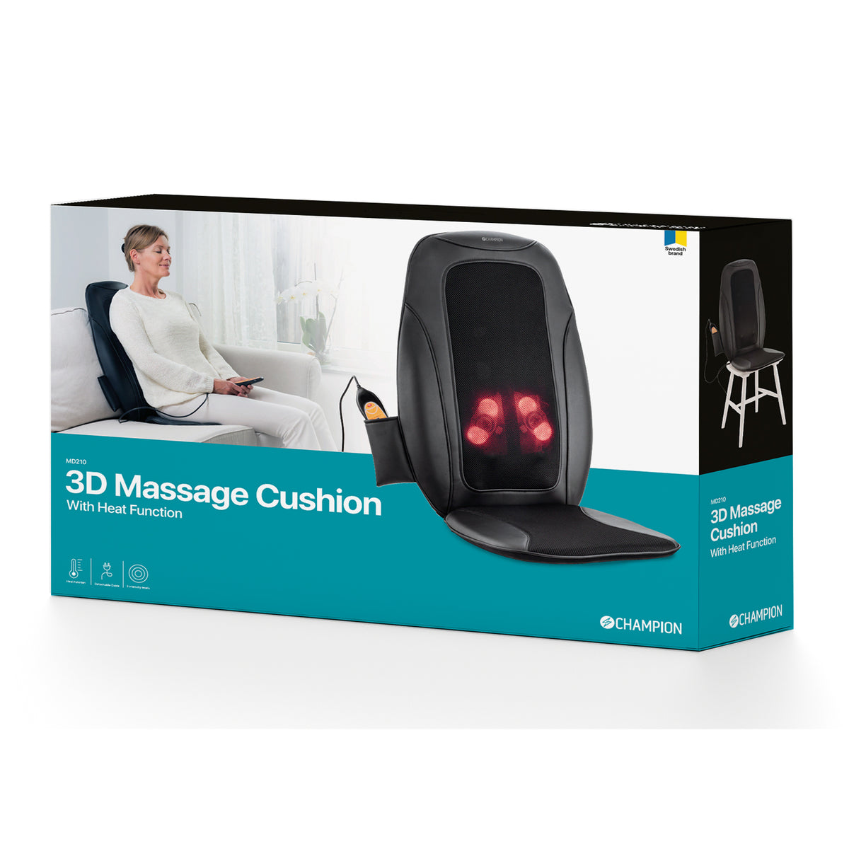 Champion Massagedyna MD210 – 3D Massage med Värme