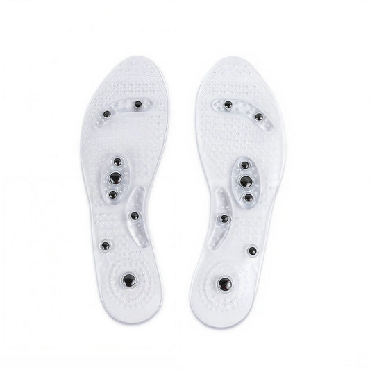 Semelles d'acupression avec points de pression, design transparent
