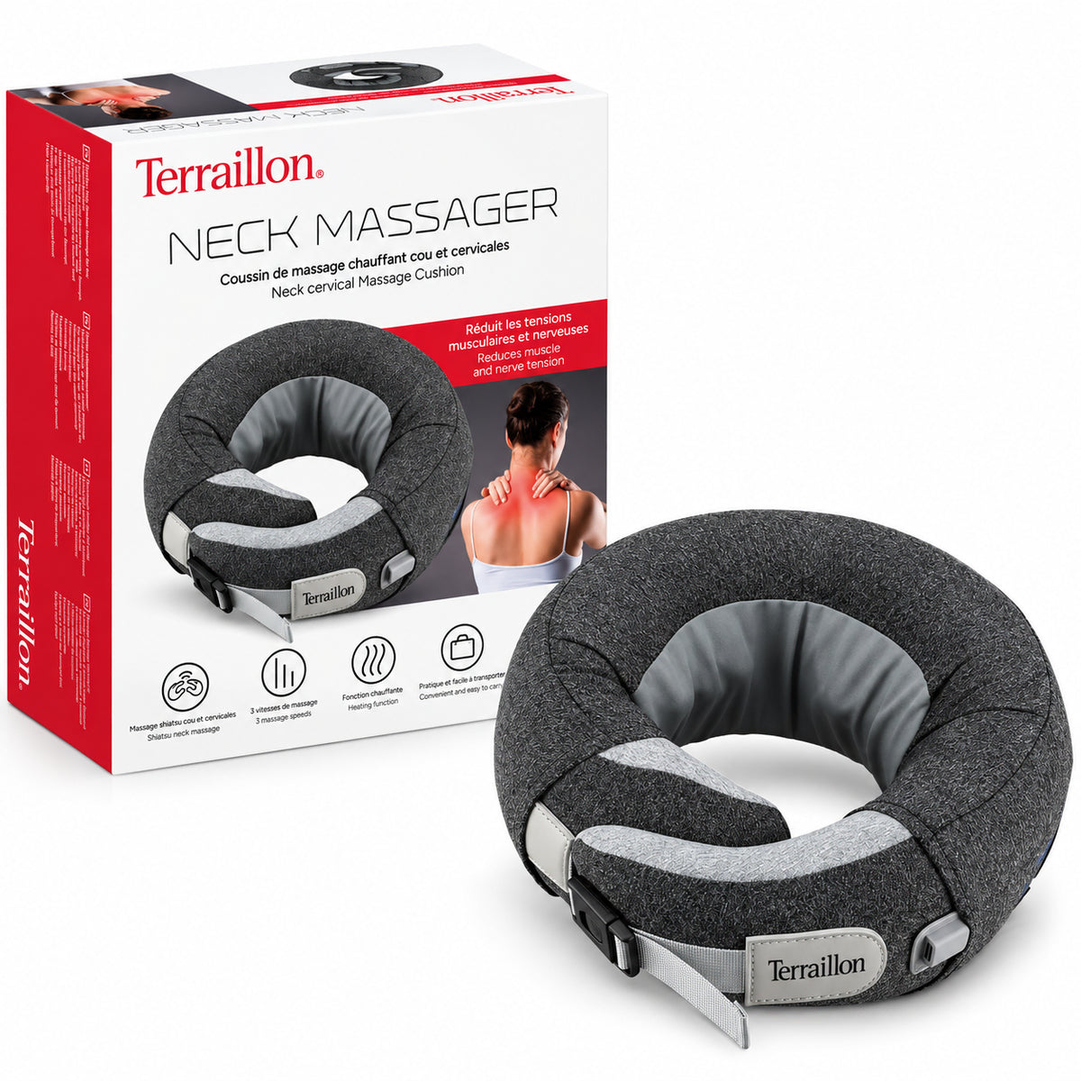 Shiatsu-nekmassage met warmte - Terraillon