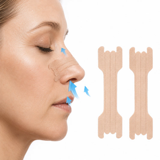 Bandelettes anti-ronflement pour la protection nasale qui améliorent le flux d'air par le nez.