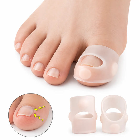 Protection correctrice en silicone pour le gros orteil, offrant une légère compression et un soutien de l'ongle en cas d'ongle incarné.