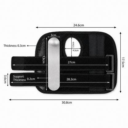 Guide des tailles avec mesures pour bandage de poignet stable avec attelle en aluminium.