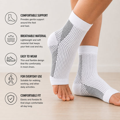 Bas de maintien du pied et du talon en matière élastique et respirante pour une utilisation confortable au quotidien.
