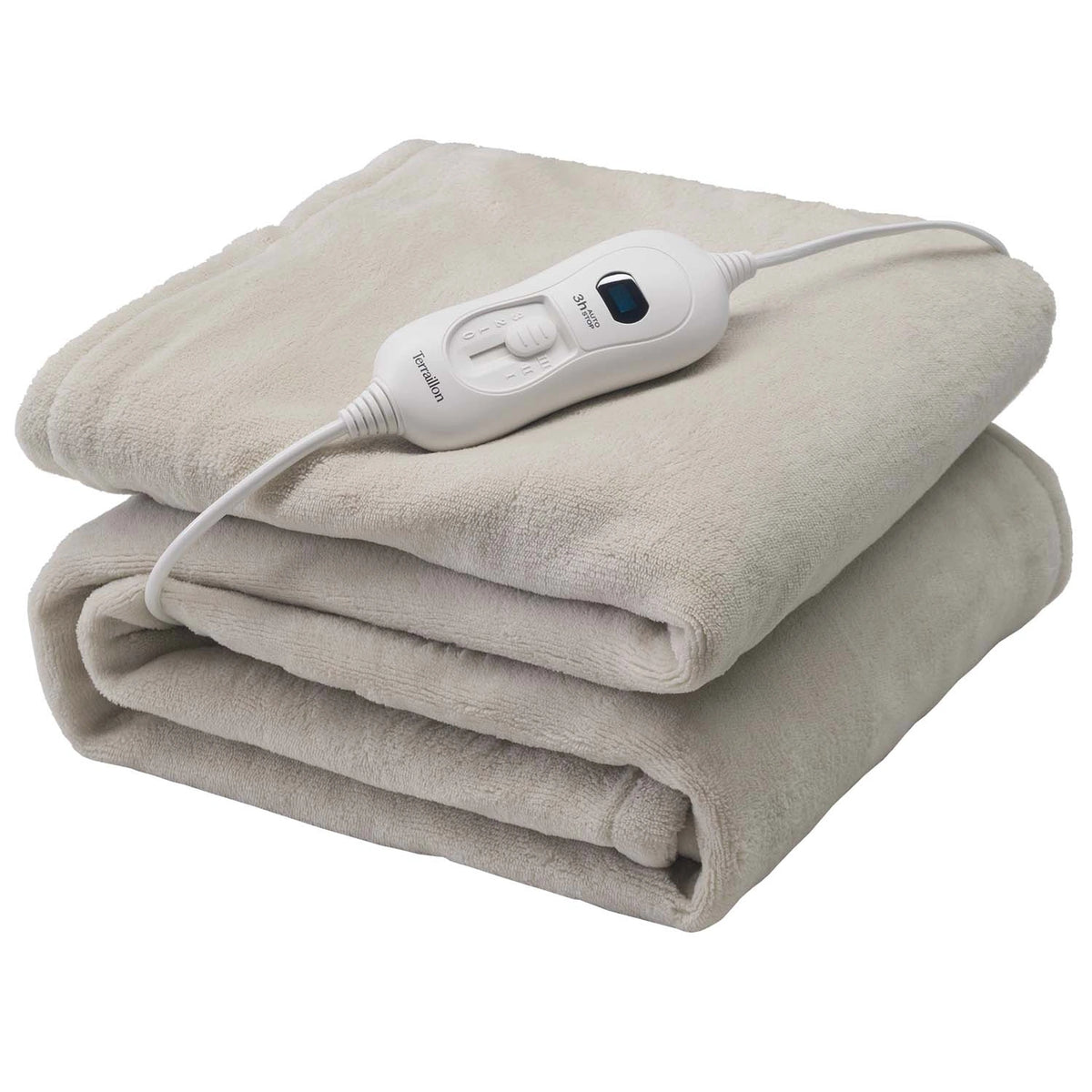 Terraillon Cozy värmefilt 160x120 cm i Light Grey, hopvikt med reglage