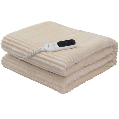 Terraillon Koomy värmefilt 180x130 cm i Cream, hopvikt med digital fjärrkontroll
